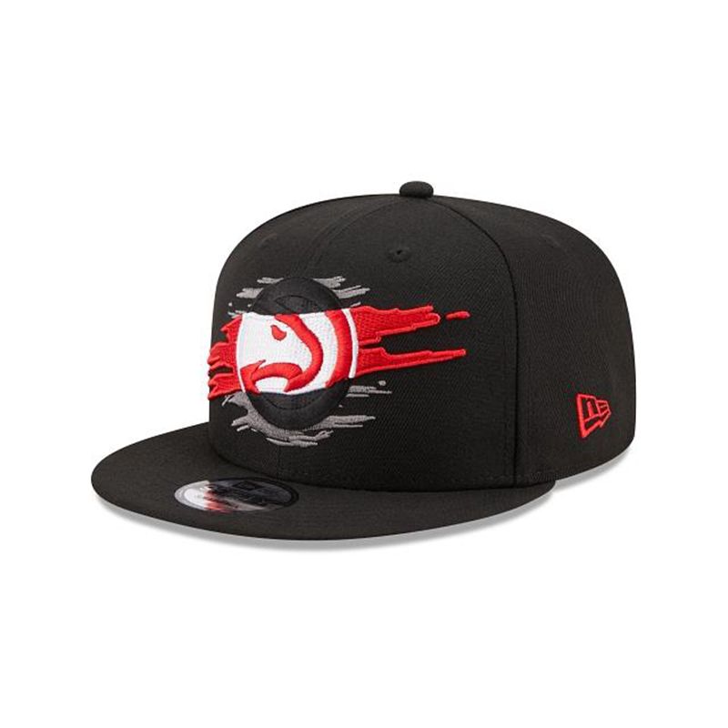 NBA Atlanta Hawks Logo Tear 9Fifty Snapback (JUM1078) - Red New Era Caps